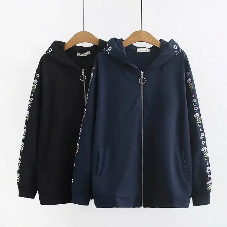 Повседневные толстовки размера плюс осень 2019 женские модные свободные с