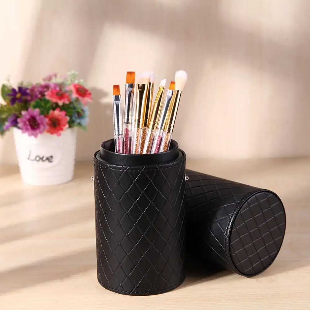 

Makeup pen set Travel PU Leather Cosmetic Brush Box Empty Holder Cosmetic Brush Bag Brushes Organizer Make Up Tools