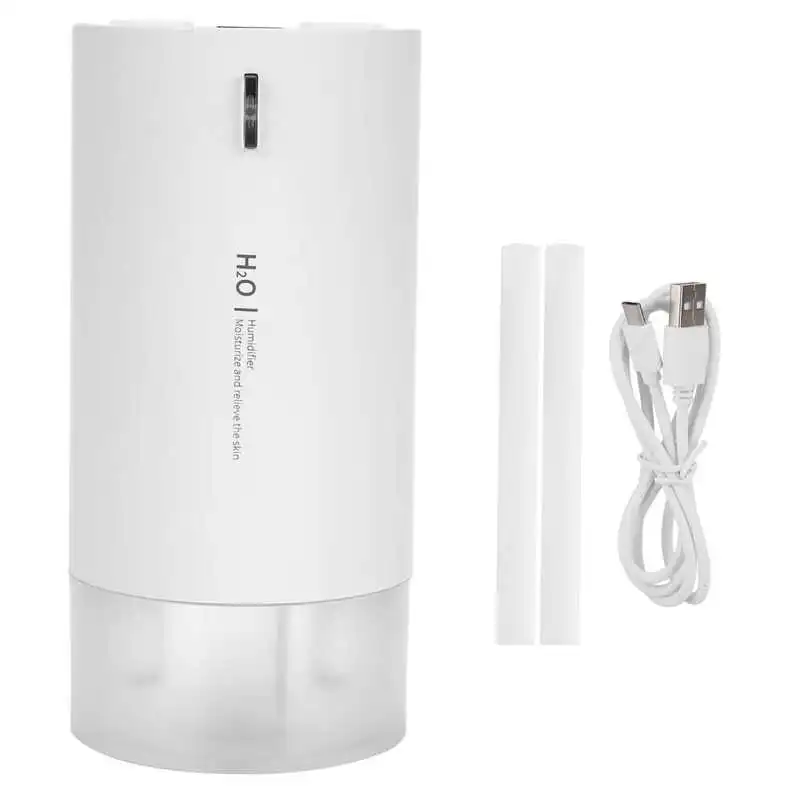 

430ML Air Humidifier Mini Double Spray Humidifier Car Digital Air Humidifier Night Light USB Charging Humidificadores