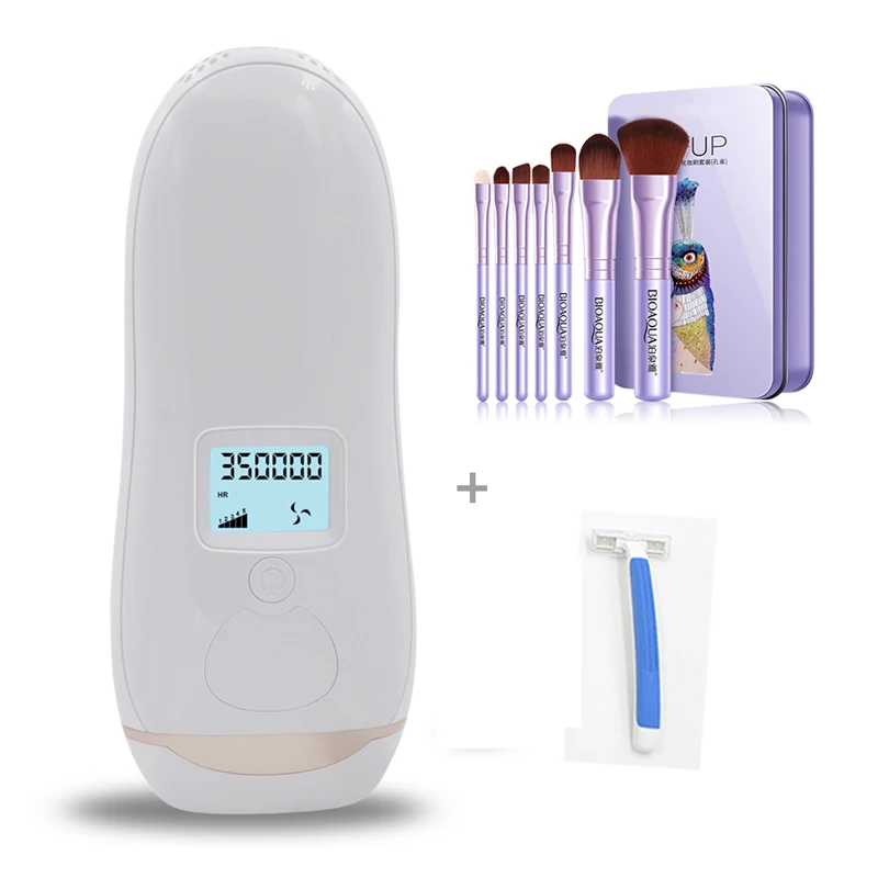 With Makeup Brush IPL лазерная эпиляция 350000 вспышки ЖК-дисплей Эпилятор постоянный Триммер бикини Vancostar V-701 электрический эпилятор лазер - Цвет: With Makeup Brush