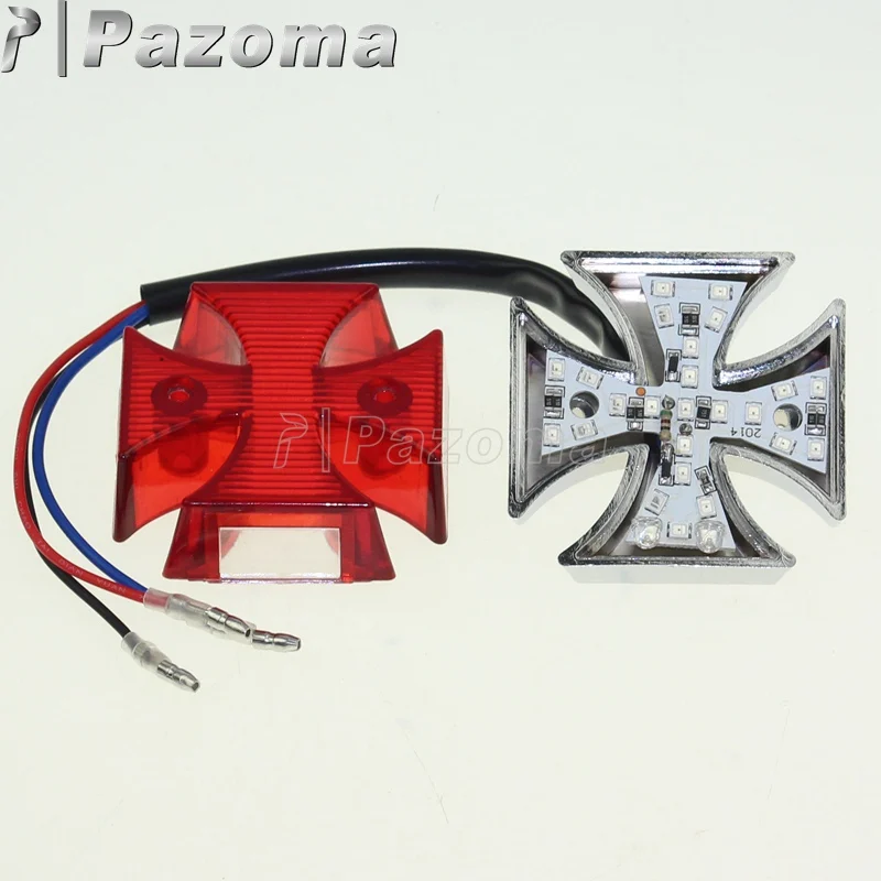 Красный задний стоп сигнал для мотоцикла 12 В перекрестный светодиод ходовые огни