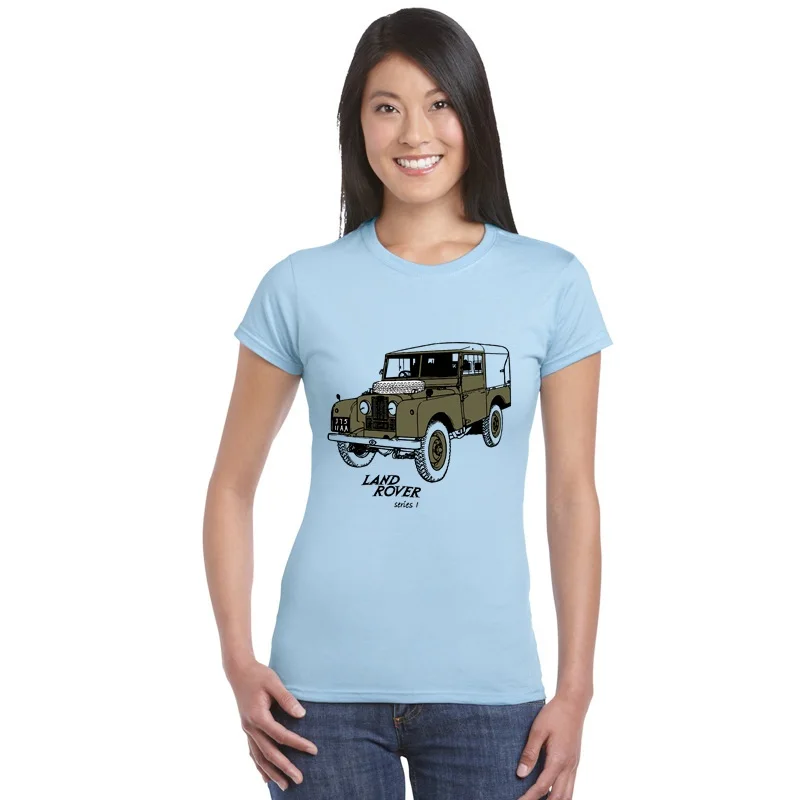 Женские топы футболки Land Car Rover 90 совершенно совершенные для спортзала женские