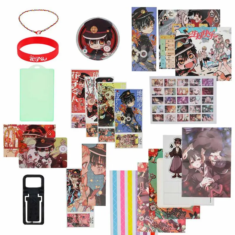 

Toy Included Poster Postcard Bracelet Badge Package Box Gift New Fashion Anime Toilet-bound Hanako-kun Lucky Bag Gift Box