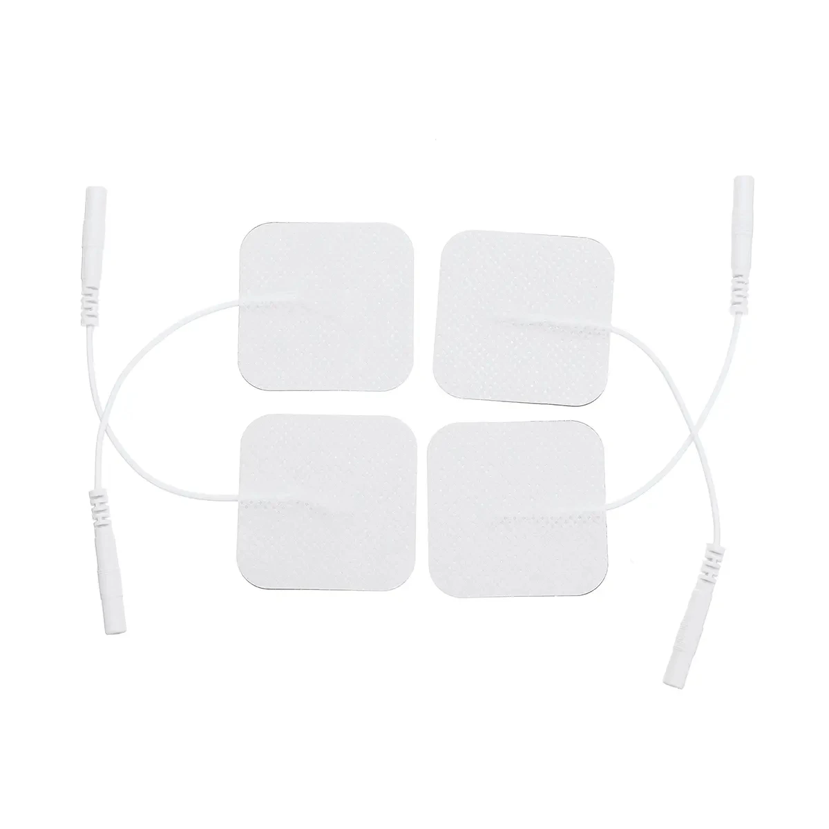 

100pcs 4cm Non-woven Tens Electrode Pads Self Adhesive Gel Sticker Slim Patch for Electric Body Therapy Massage 2.0mm Pin Cable