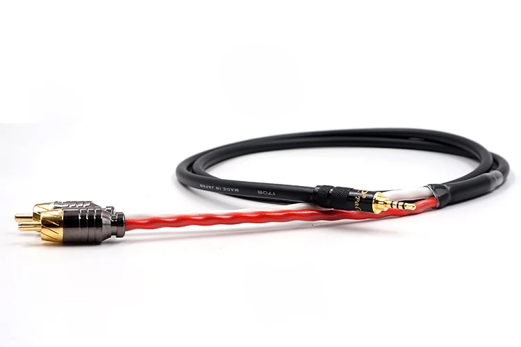 

HI-End L-4E6S HIFI 3.5mm Stereo /2.5MM/4.4MM Balanced Audio Plug to 2RCA Male Plug Extension Audio Cable
