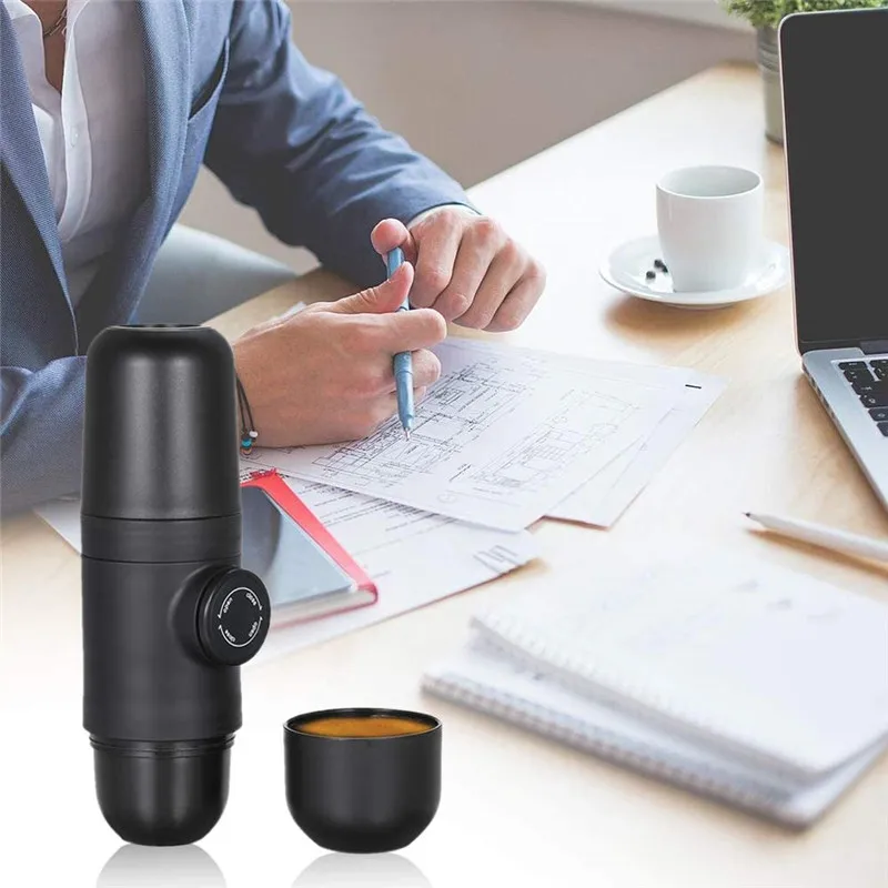 

New 140ml Portable Coffee Machine Pressure Espresso Manual Handheld Espresso Coffee Maker For Camping Hiking Travel Home Office