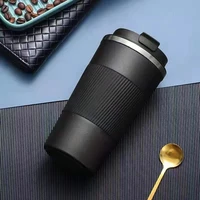 380ml510ml double stainless steel coffee thermos mug with non slip case car vacuum flask travel insulated bottle