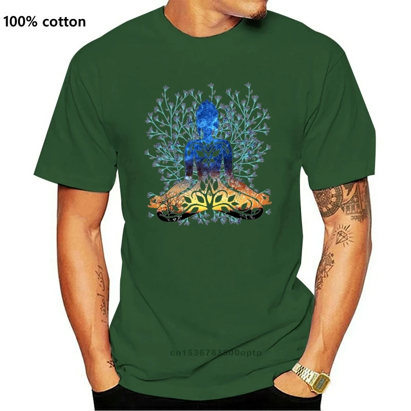 

New Tee Fleuri Pour Dames Yogatraining Haut Buddha Chakra Meditation Hobo Boho - Paix T-shirt Black Style