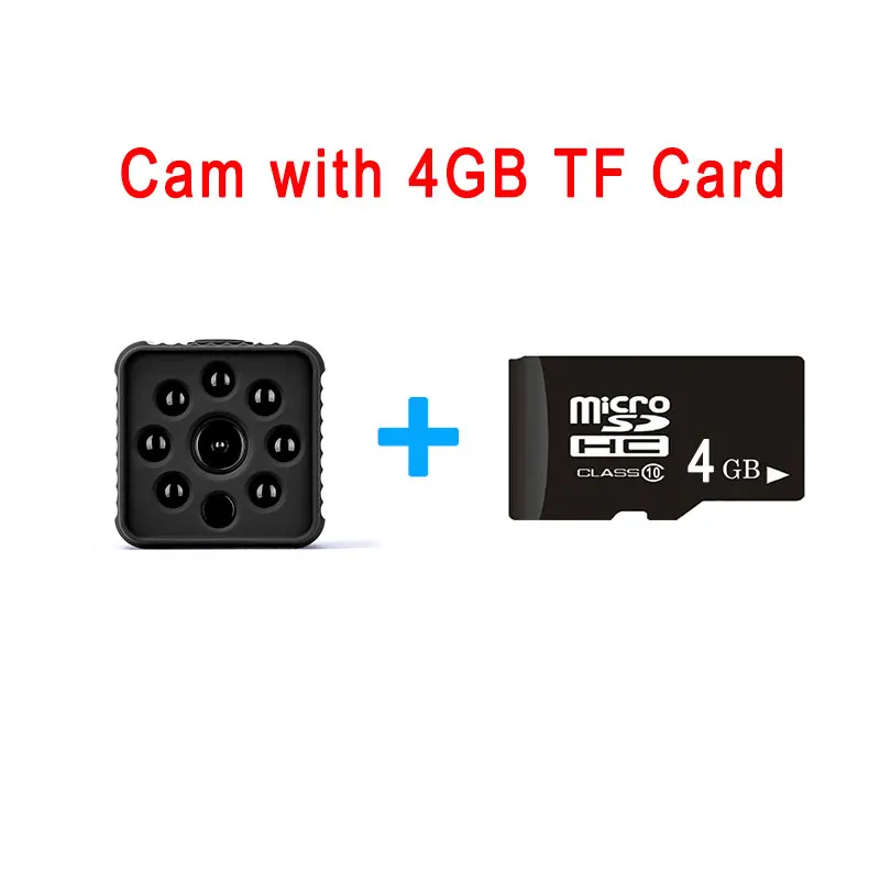 Cam With 4G TF Card Мини-камера Espia Автоматическая нательная камера ночного видения датчик движения Gizli Secret маленькая камера DVR Micro камера Поддержка Скрытая TF карта - Цвет: Cam With 4G TF Card
