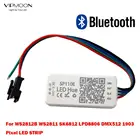Пиксельный контроллер VIPMOON SP110E с Bluetooth, 5,5*2,1 мм, силовой штекер для WS2811 WS2812B WS2813 SK9822 APA102 RGBW, Светодиодная лента 5 В  12 В постоянного тока