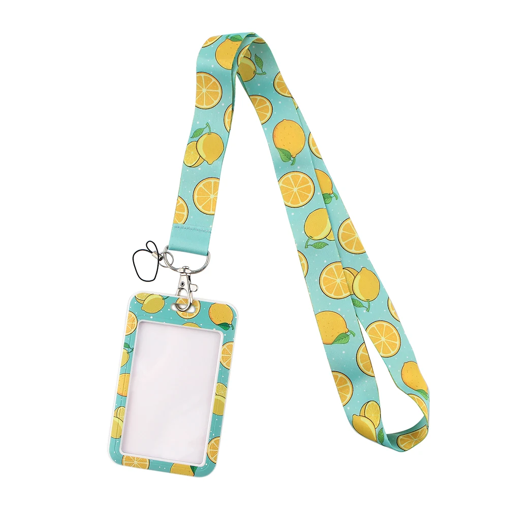 

K2848 Lemon Fruit Keychain Lanyard Cute Phone Charm Cell Phone Neck Strap Lanyards for Key ID Badge Key Card Holder