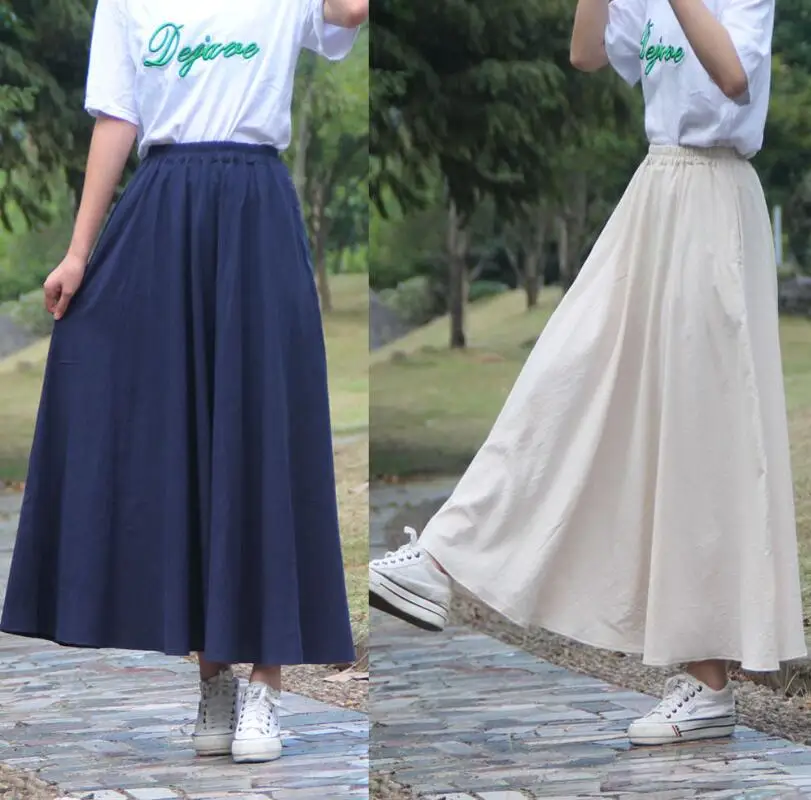 Женская плиссированная юбка с высокой талией элегантная повседневная длинная из