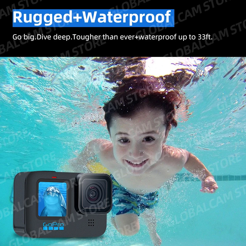 Черная экшн-Камера GoPro HERO 10 подводная спортивная камера с 5 3 к экраном на шлем 23MP GP2