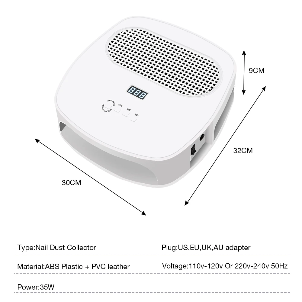 Dmoley 82 Вт УФ светодиодный светильник для ногтей с пылесосом гель Сушилка 2
