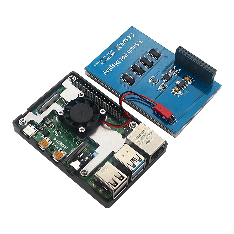 Дисплей с тачскрином Raspberry Pi 4 3 5 дюйма 320x480 SPI ЖК-дисплей 50 FPS чехол из АБС-пластика