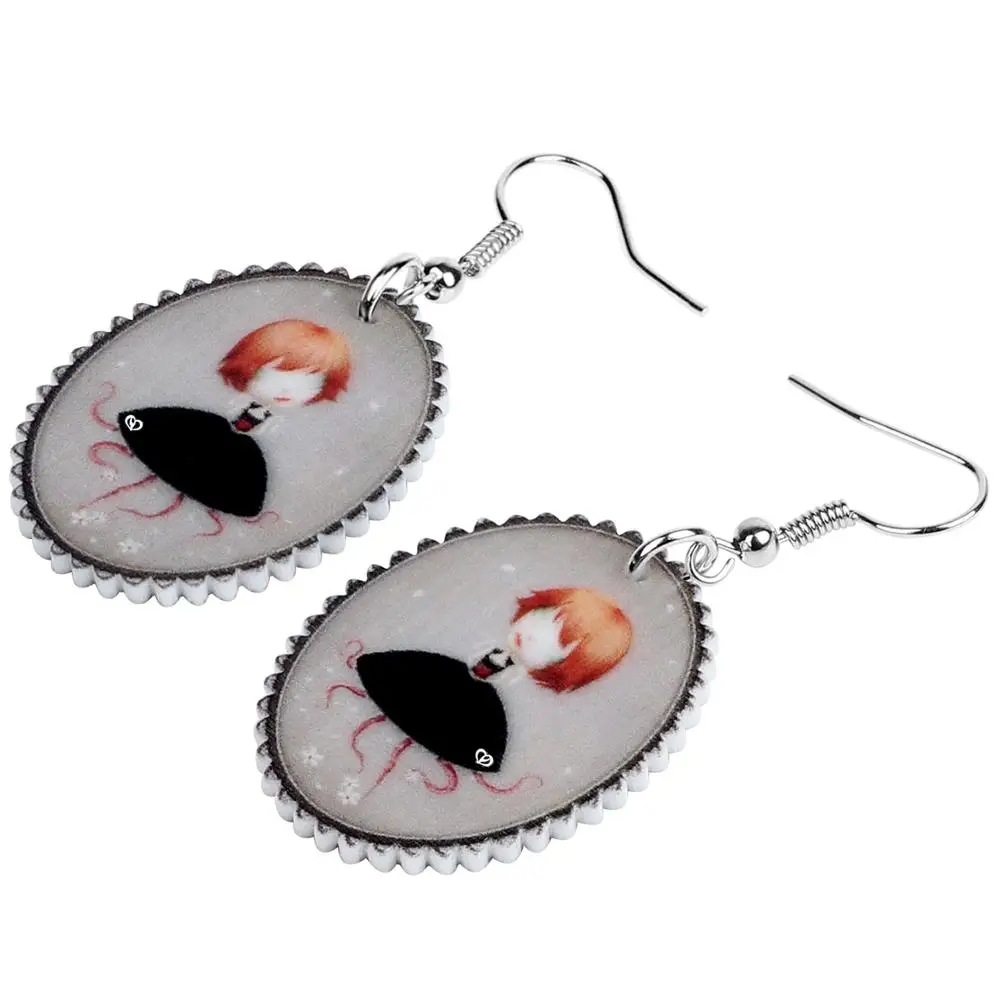 WEVENI акриловые кукольные серьги с юбкой осьминога для девочек круглые Висячие