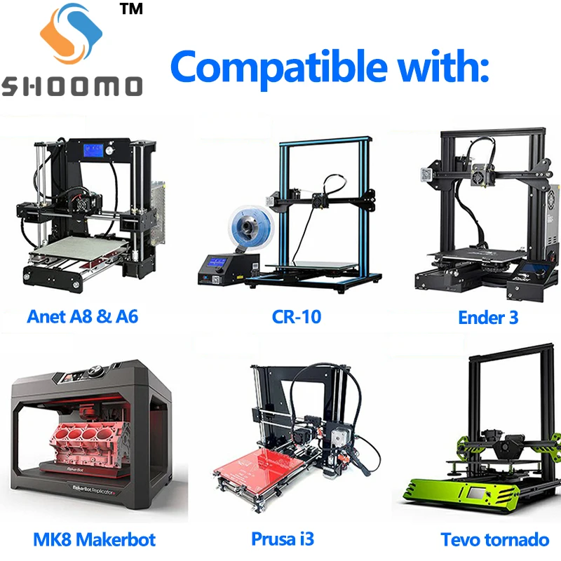 Экструдер для 3D-принтера SHOOMO латунные сопла печатающая головка Anet A8 Makerbot MK8 Creality