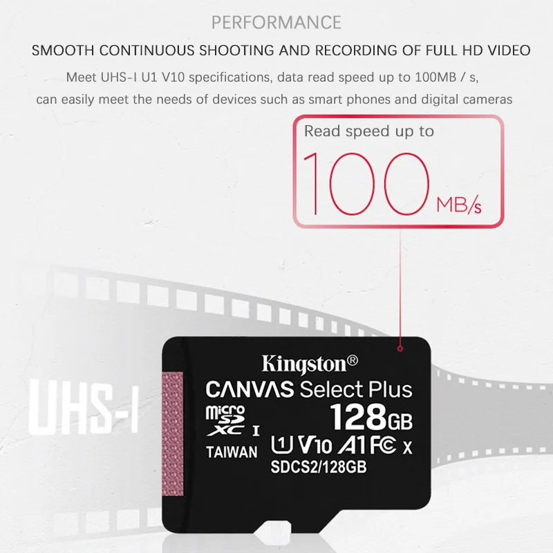 Kingston Canvas Chose Plus карта памяти microSD 16 ГБ 32 64 Class10 TF/SD 128 256 512 для смартфона с рисунком в
