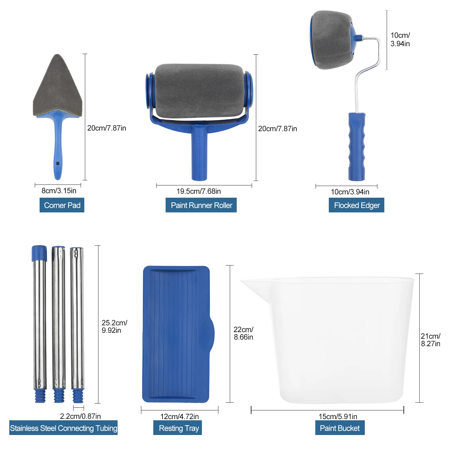 

New Wall Decorate Painting Roller Brush Set Paint Runner Pro Brush Kit Multifunctional House Paint Rollers Runner Pro Tools Set