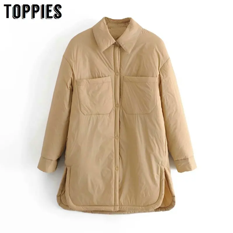Toppies 2021 Women Jacket Khaki Blouse Design Coat Spring Mujer Chaqueta Thin Woman Parkas | Женская одежда