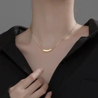 trenddy luxury jewelry 925 silver plated water drop clavicle chain simple korean style new all match necklaces for women goth