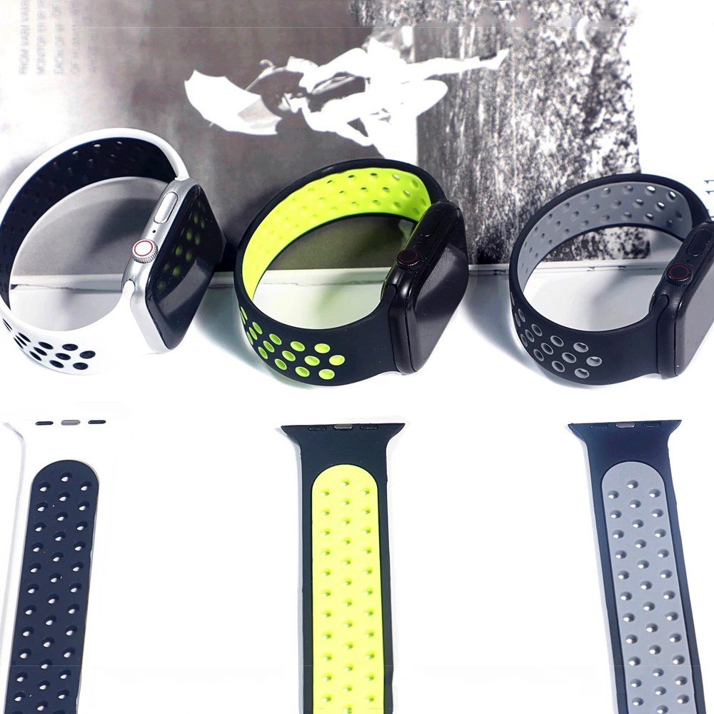 solo loop for apple watch band 40mm 44mm 38mm 42mm breathable elastic belt silicone bracelet band iwatch series se 3 4 5 6 strap free global shipping