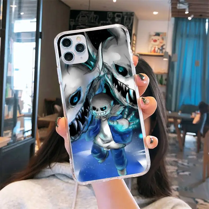 

undertale papyrus doggo Phone Case Transparent soft For iphone 5 6 7 8 11 12 s c se plus mini x xs xr pro max cover shell funda
