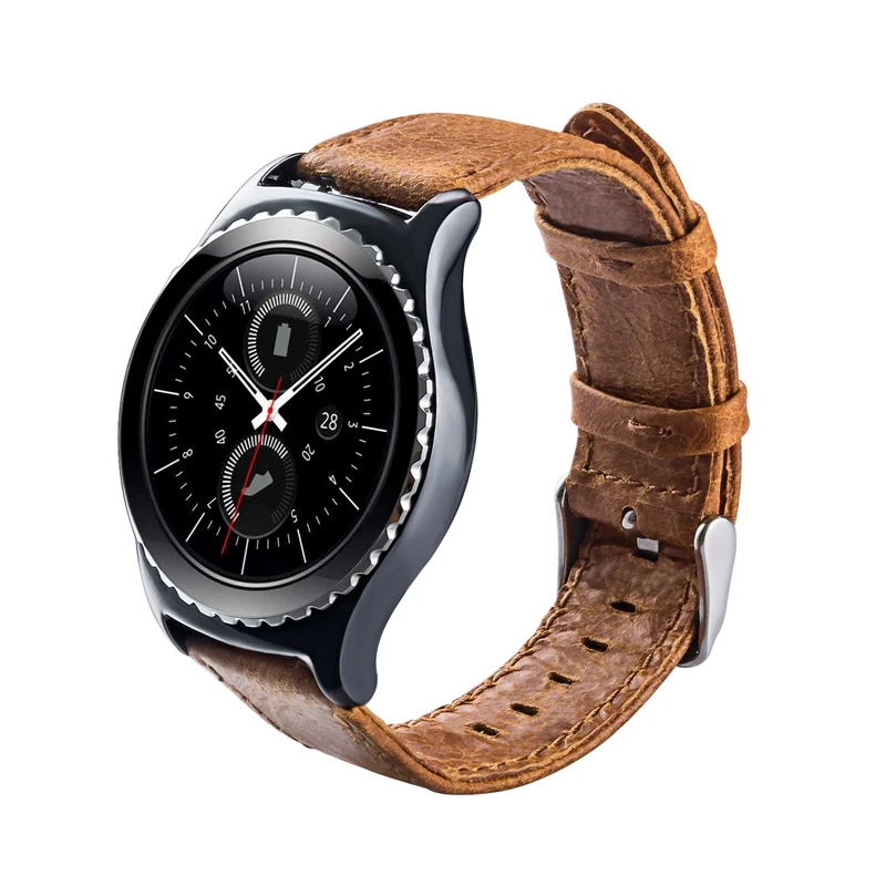 

20mm Premium Soft Genuine Leather Strap Replacement Watch Bands for Samsung Gear Sport SM-R600 Gear S2 Classic