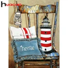 Huacan алмазная вышивка иконы пейзаж картины из страз мозайка кресло картина маяк декор для дома подарок ручной работы