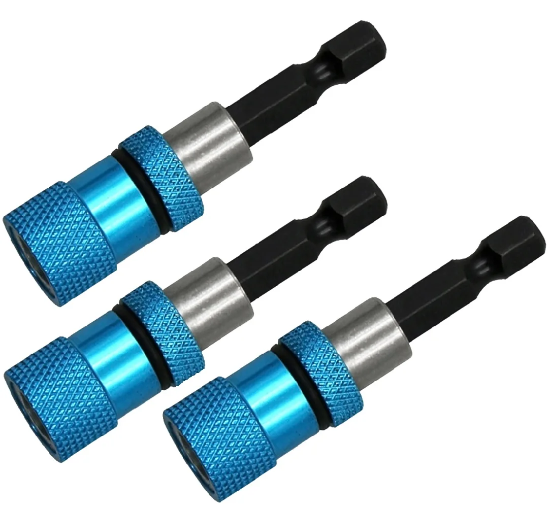 

3pcs Screwdriver Bit Holder 60mm 1/4" Hex Shank Quick Release 2.4 inch
