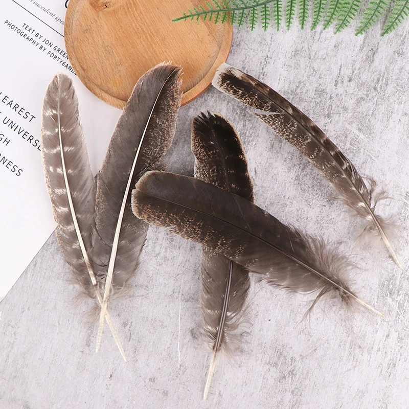 

10Pcs Natural Turkey Feather for Needlework and Handicrafts Headdress Decor Material is Natural Turkey Feather