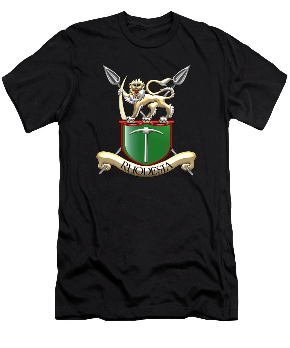 Фото Мужская футболка Rhodesian Army Emblem над зеленым бархатом wo тройники топ|Мужские