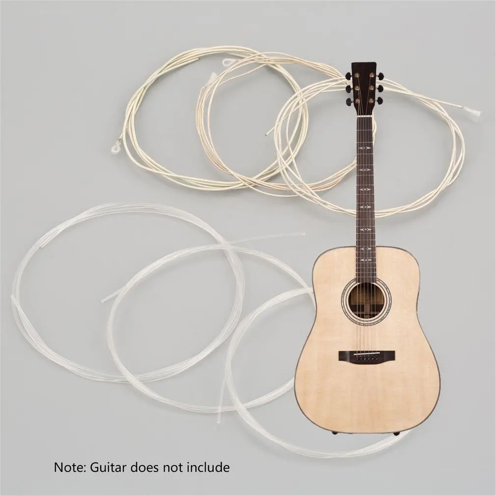 6 nylon strings for classical guitars timbres are sweet beautiful and pure Well-polished surface Wooden guitar pcs | Инструменты