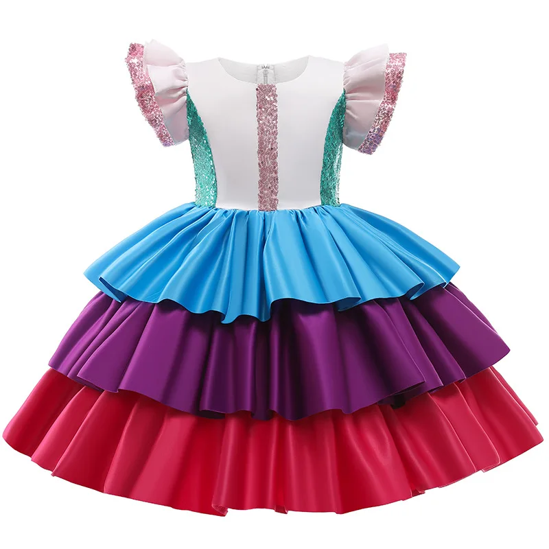 

Girl Cake Princess Dress Children Clothing Christmas costume Kids Birthday Dresses for Halloween carnival ball gown kids clothes
