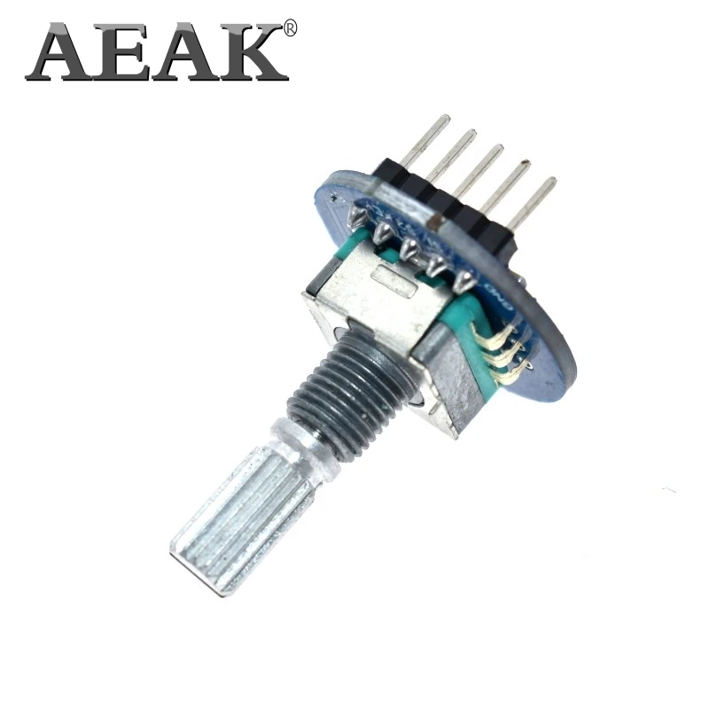 AEAK поворотный модуль кодировщика для Arduino кирпичный датчик разработки круглый аудио вращающийся Потенциометр ручка крышки EC11
