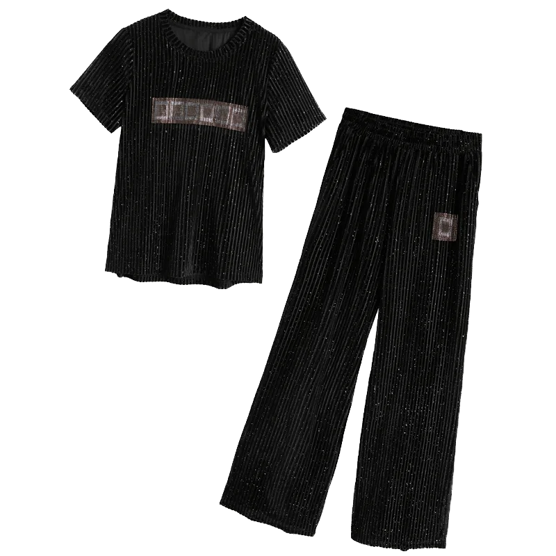 

Suit Top Wide Leg Pants Suit Women's 2021 Summer Women's New Fashion Two Piece Suit