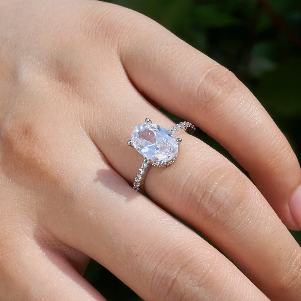 Fashion Zircon Women's Engagement Ring Best Promise Couple Jewelry | Украшения и аксессуары