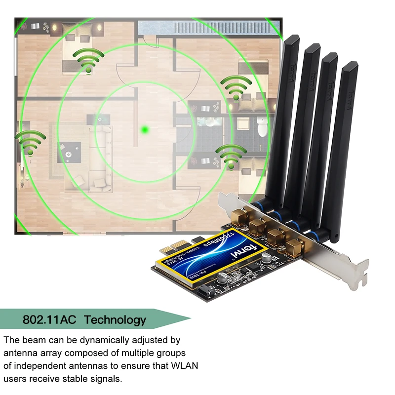 Двухдиапазонный 1750 Мбит/с 802.11AC Hackintosh PCI-E WiFi адаптер PCI Express беспроводной Broadcom BCM94360CD+ Bluetooth BT 4,0 4* антенна