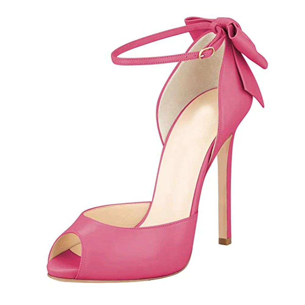 

LOVIRS Women's Sexy Bowknot Pumps Pointed Toe Thin Heel Pumps 12cm Evening Dress Shoes High Heel Stiletto Heel Sandals US 5-15
