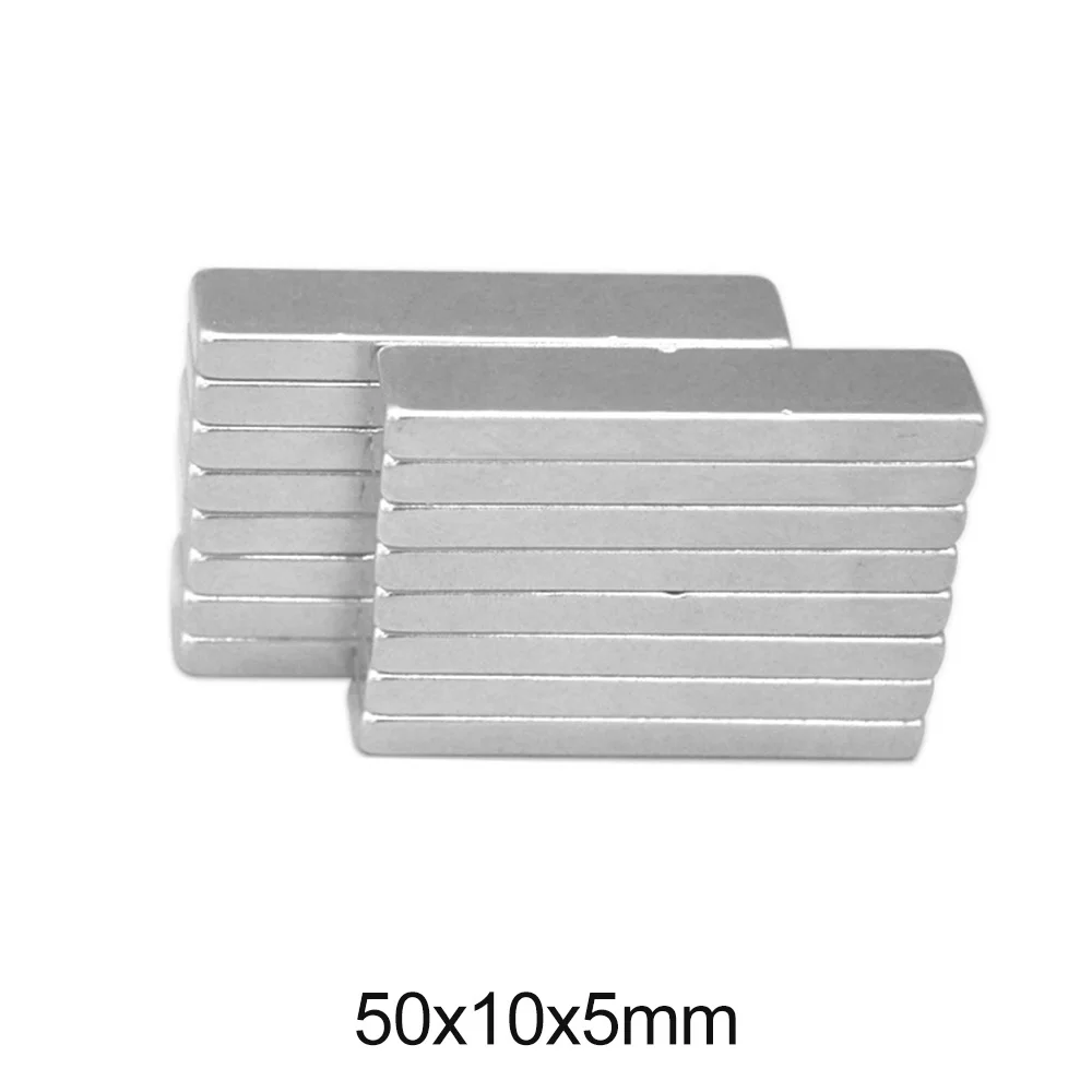 2/5/10/20/30 шт. Магниты редкоземельные 50x10x5