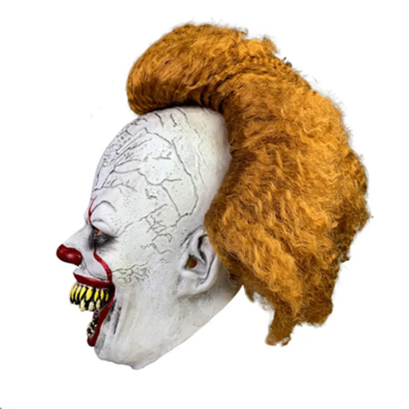 2019 Новая маска-Джокер Pennywise Stephen King It Chapter Two 2 ужасов клоун Косплей латексный шлем