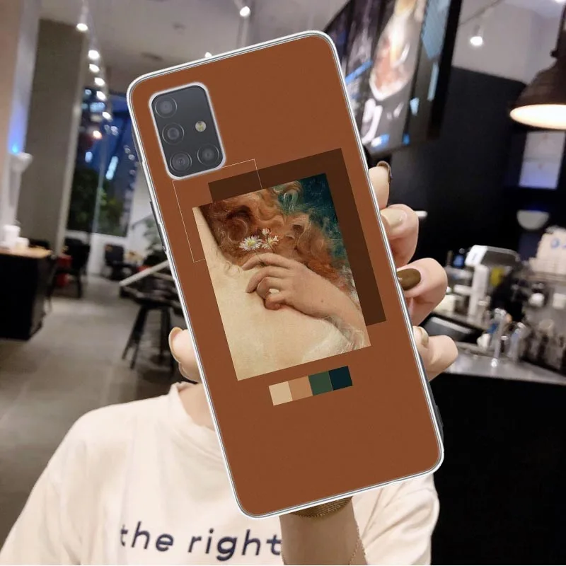 Роскошный бренд эстетическое искусство силиконовая для samsungs galaxys A10 A30 A50 A70 A80 2019 A51