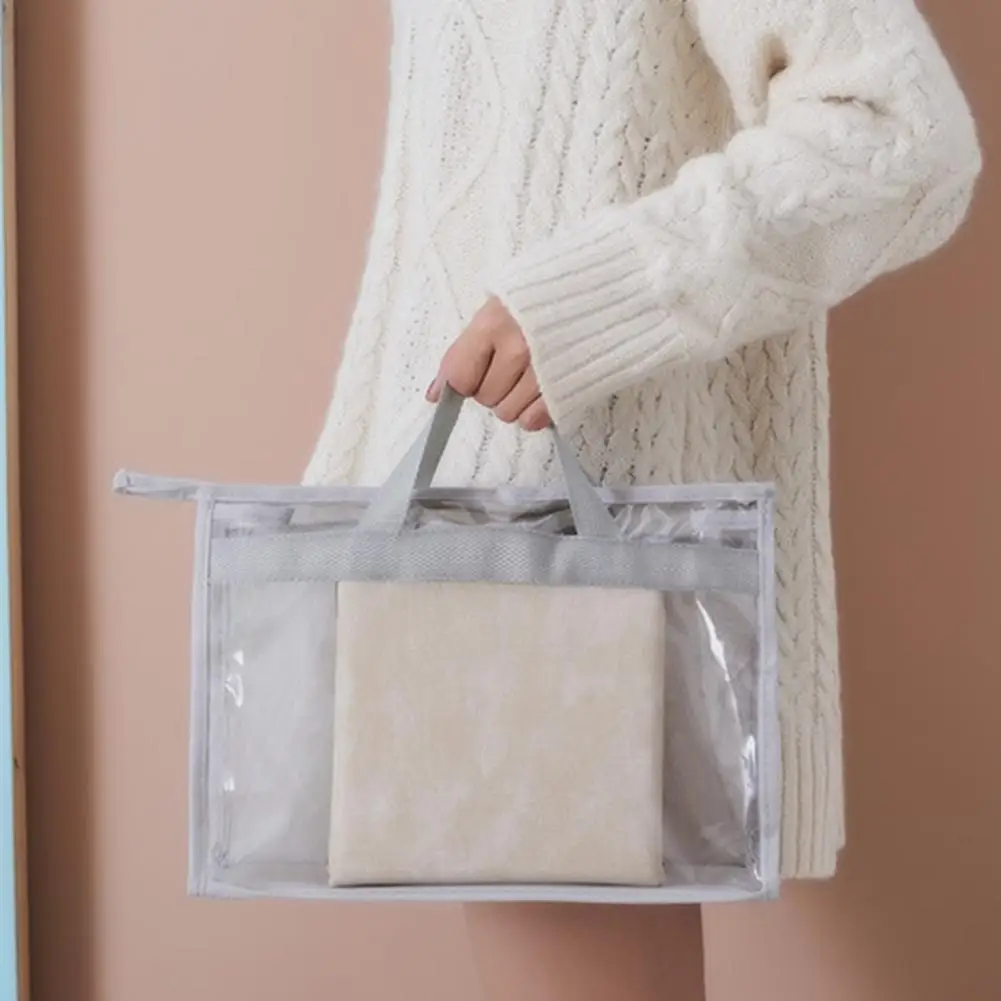 

Transparent Dust-Proof Storage Bag Organizer Hanging Handbag Cover with Zipper