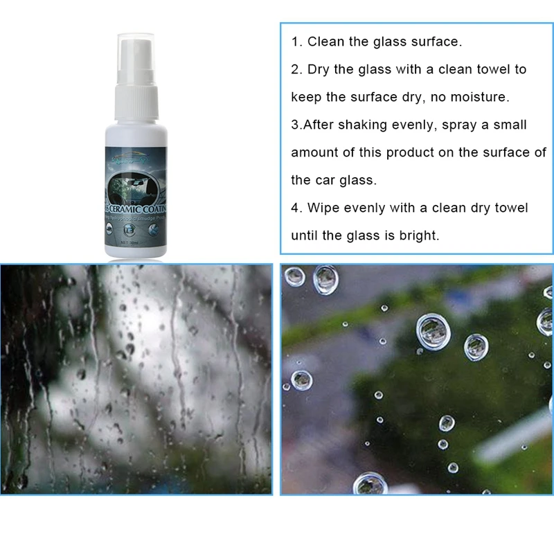 30 мл набор покрытий на лобовое стекло автомобиля нано гидрофобное покрытие