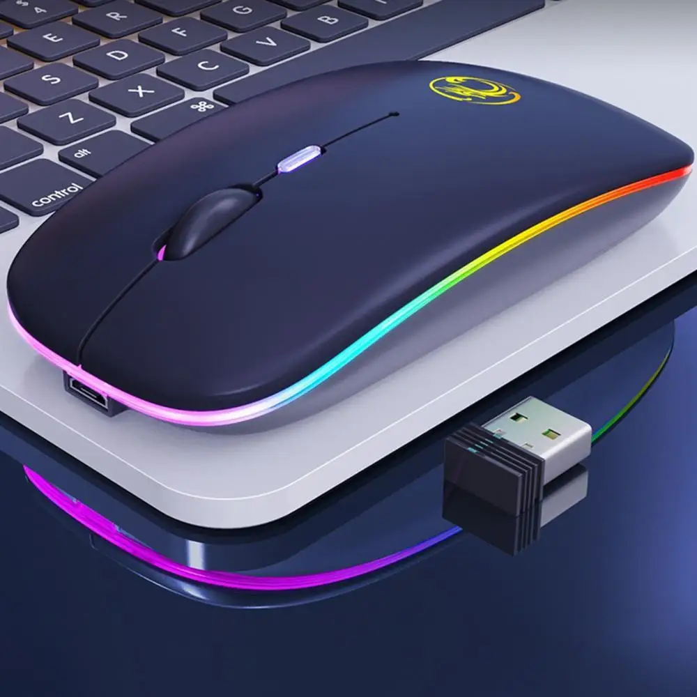 USB Wireless Bluetooth Mouse RGB Rechargeable Mouse Backlit Ergonomic Gaming Mouse For Laptop PC
