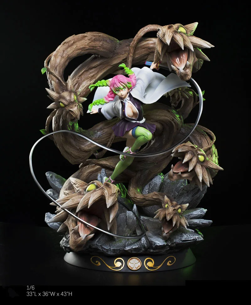 Goede Demon Blade 1/6 Kanjroji Mitsuri Lianzhu Ganlu Tempel Honing Glas Limited Gk Standbeeld Action Figure Speelgoed Maat: 33Cm * 36Cm * 43Cm Q248