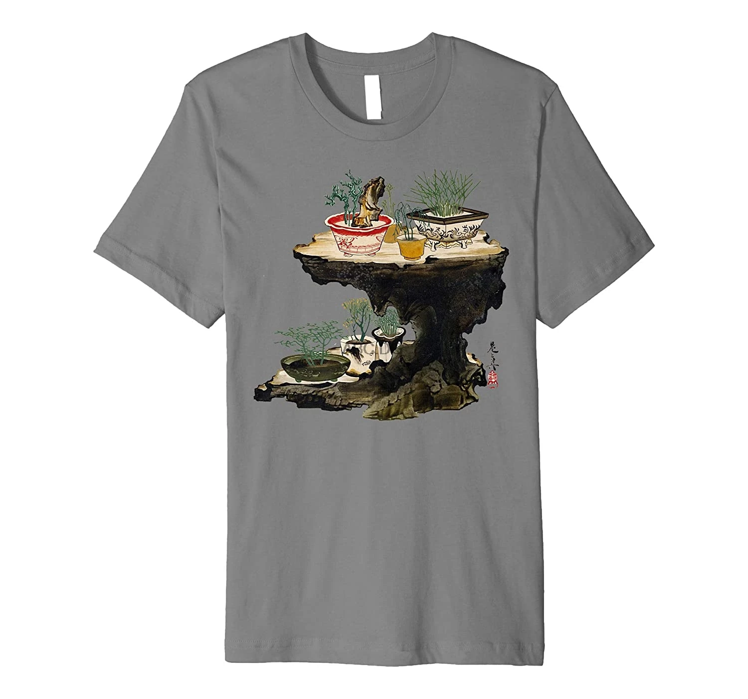 Винтажная футболка с деревом бонсай 1882 японская краска дзен японский Инь Янь