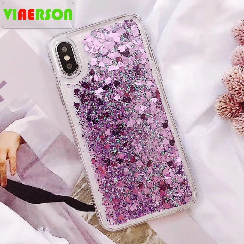 Чехол VIAERSON с жидкостью для Huawei Y5 Y6 Y7 Y9 Prime 2018 милый блестящий чехол блестящими