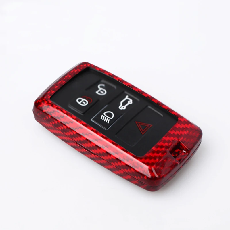 Чехол для автомобильного ключа из углеродного волокна чехол Land Rover Range Sport Evoque Velar