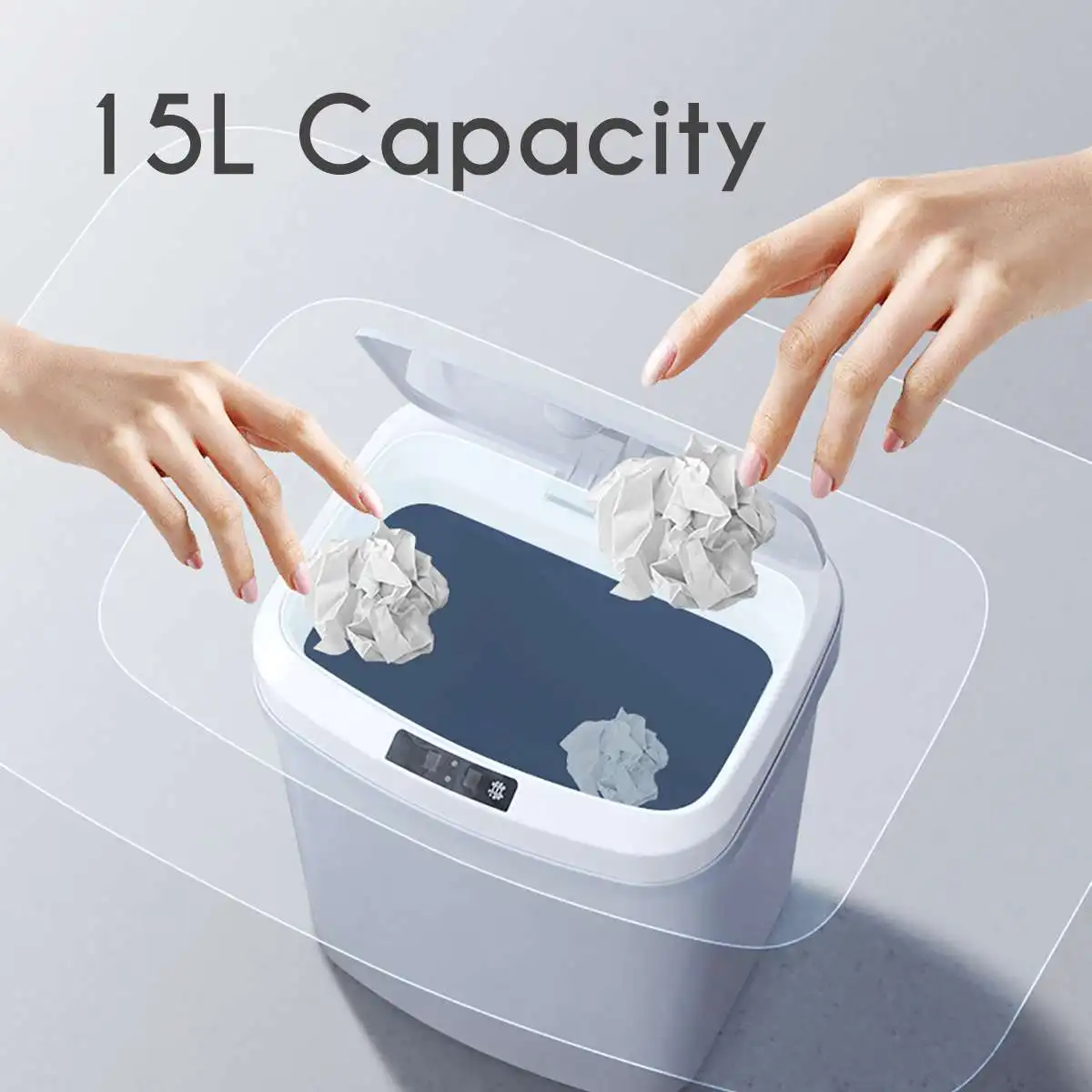 

15L Automatic Sensor Smart Trash Bin Induction Dustbin Living Room Bathroom Rubbish Waste Bin Kitchen Trash Can Garbage Bins